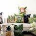 Almohadas decorativas Estilo nórdico Pastoral Simple planta verde cojín de lino de algodón para sofá casa decoración capa almofadas ali-77785937